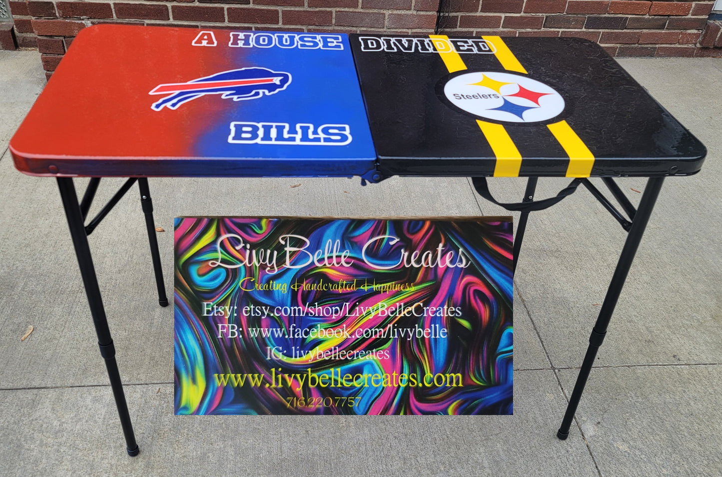 Tailgate Table-Custom Decorated 4ft Folding Table