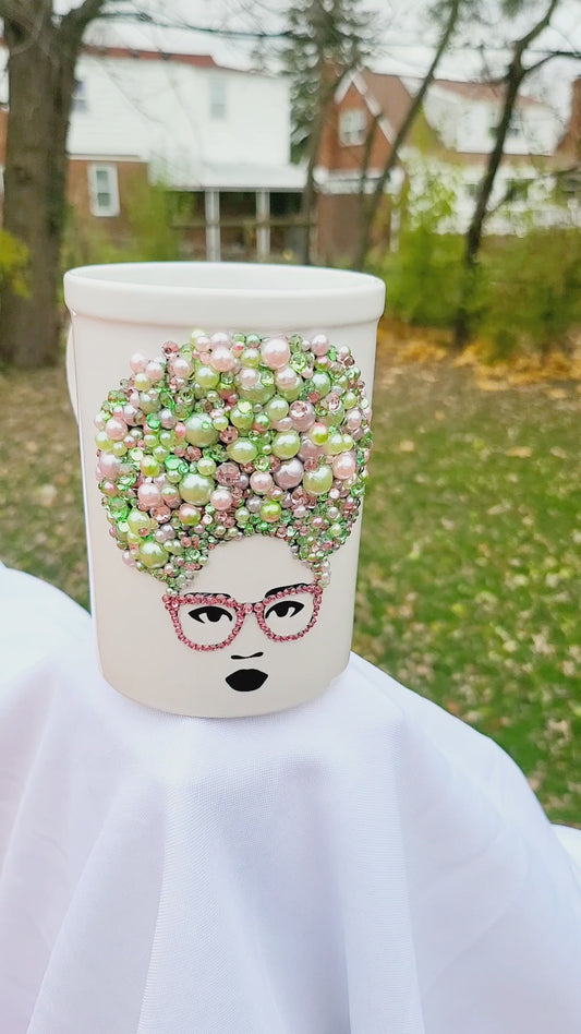"Nicole" A bling coffee mugs